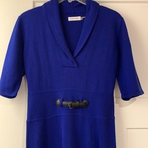 Beautiful cobalt blue sweater dress by Calvin Klein. Size Medium.